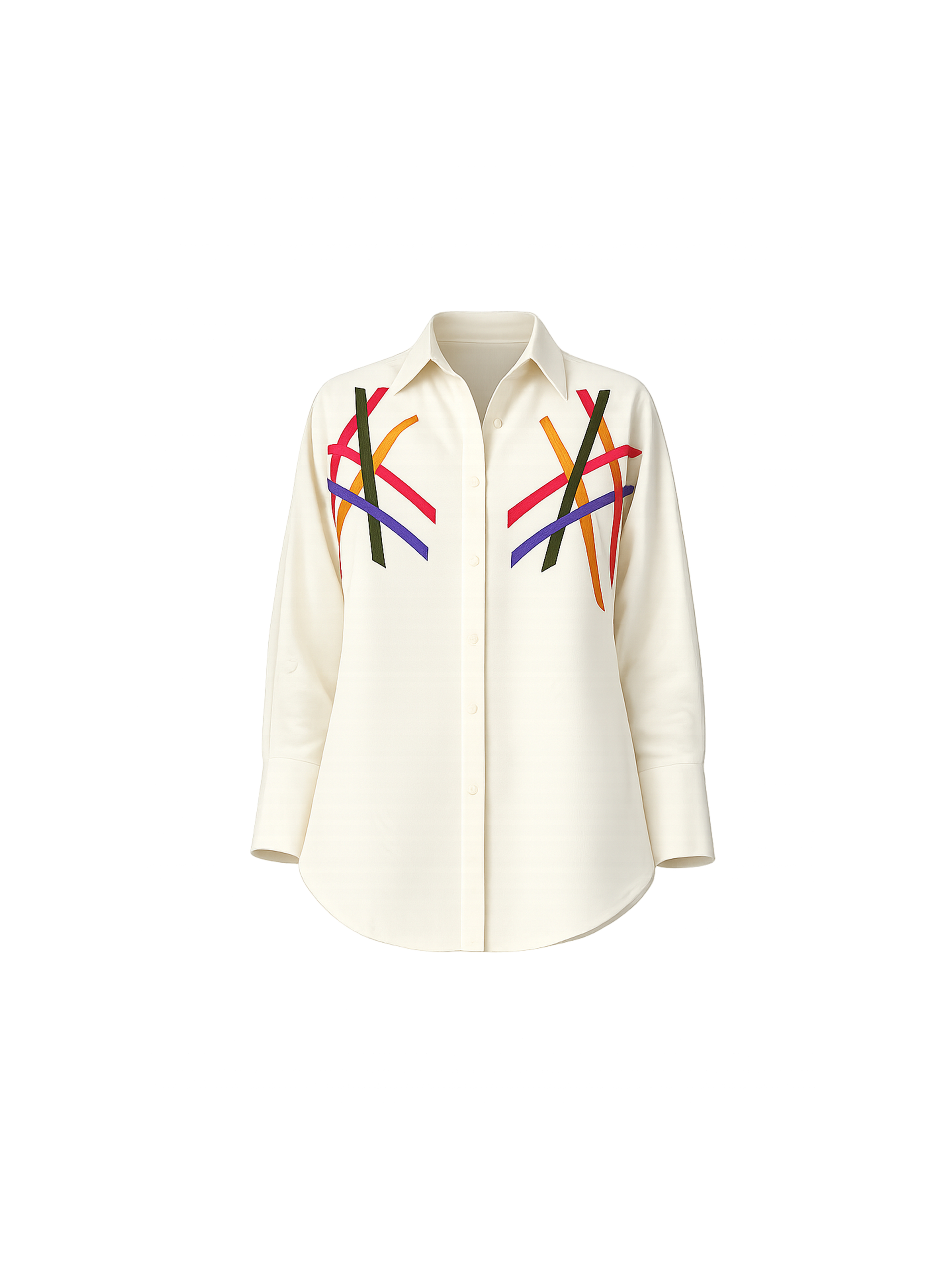 Crossline Appliquéd Shirt for Women