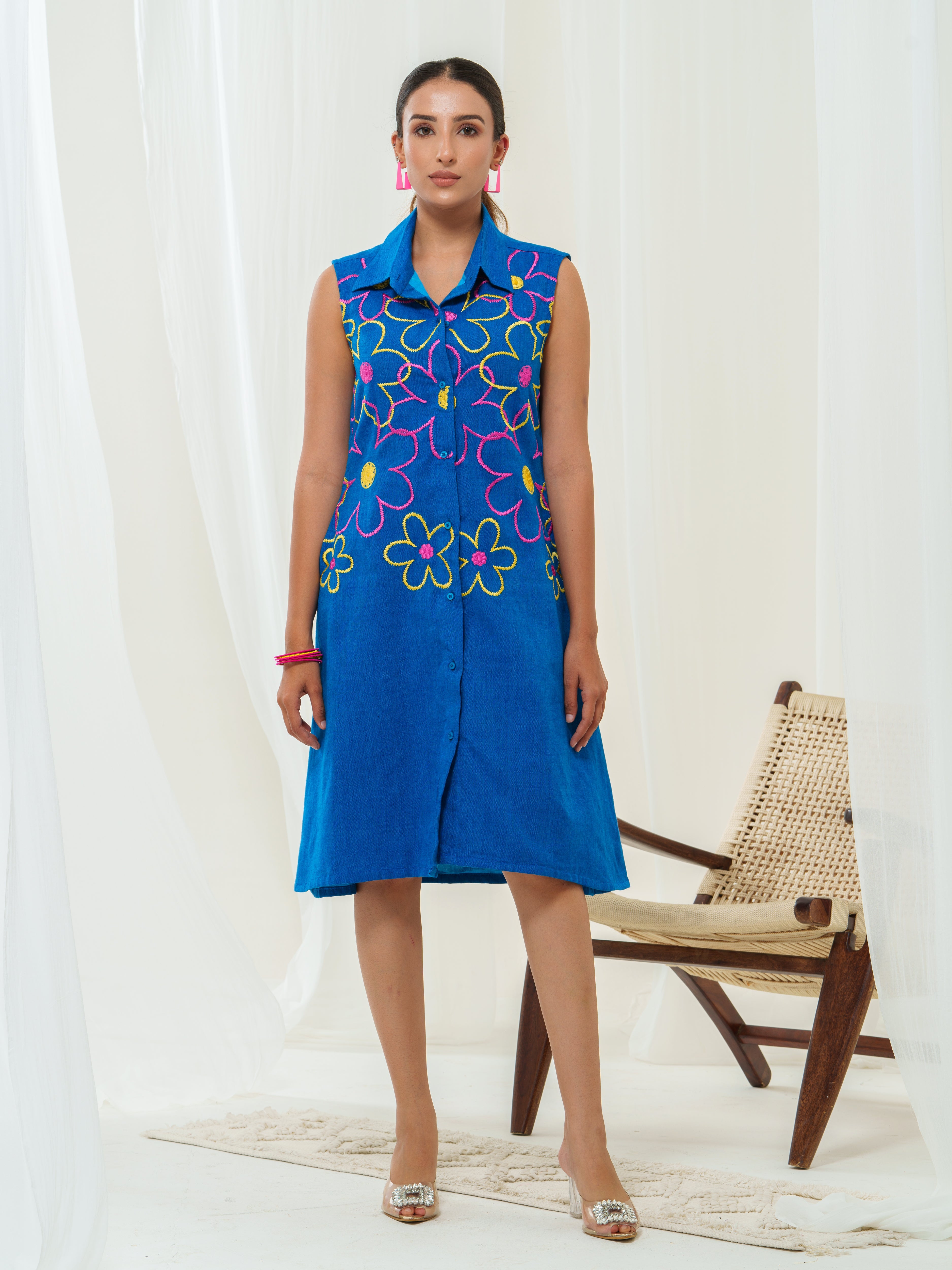 Playful threads shirt dress