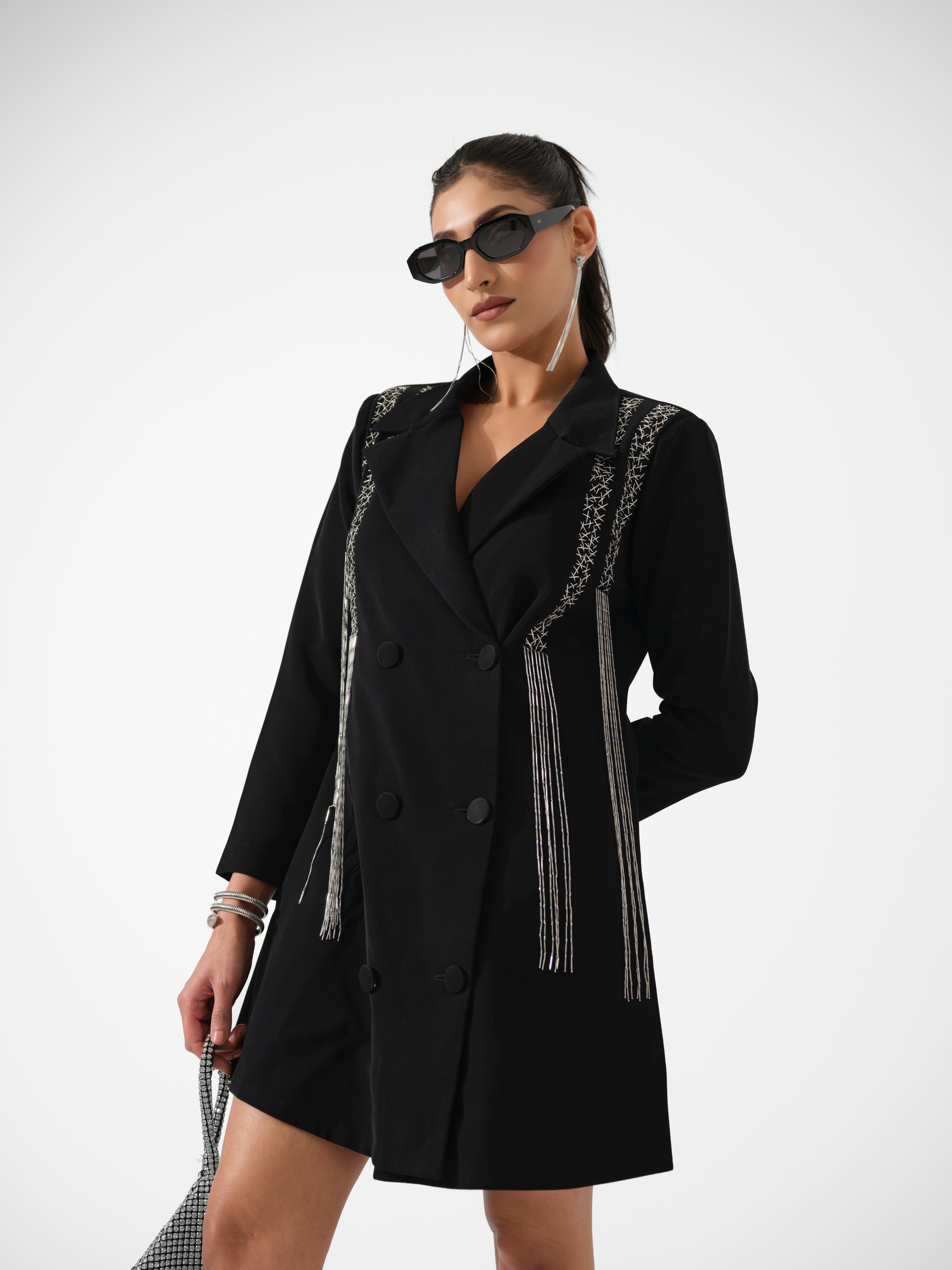 Bling Noir Blazer Dress