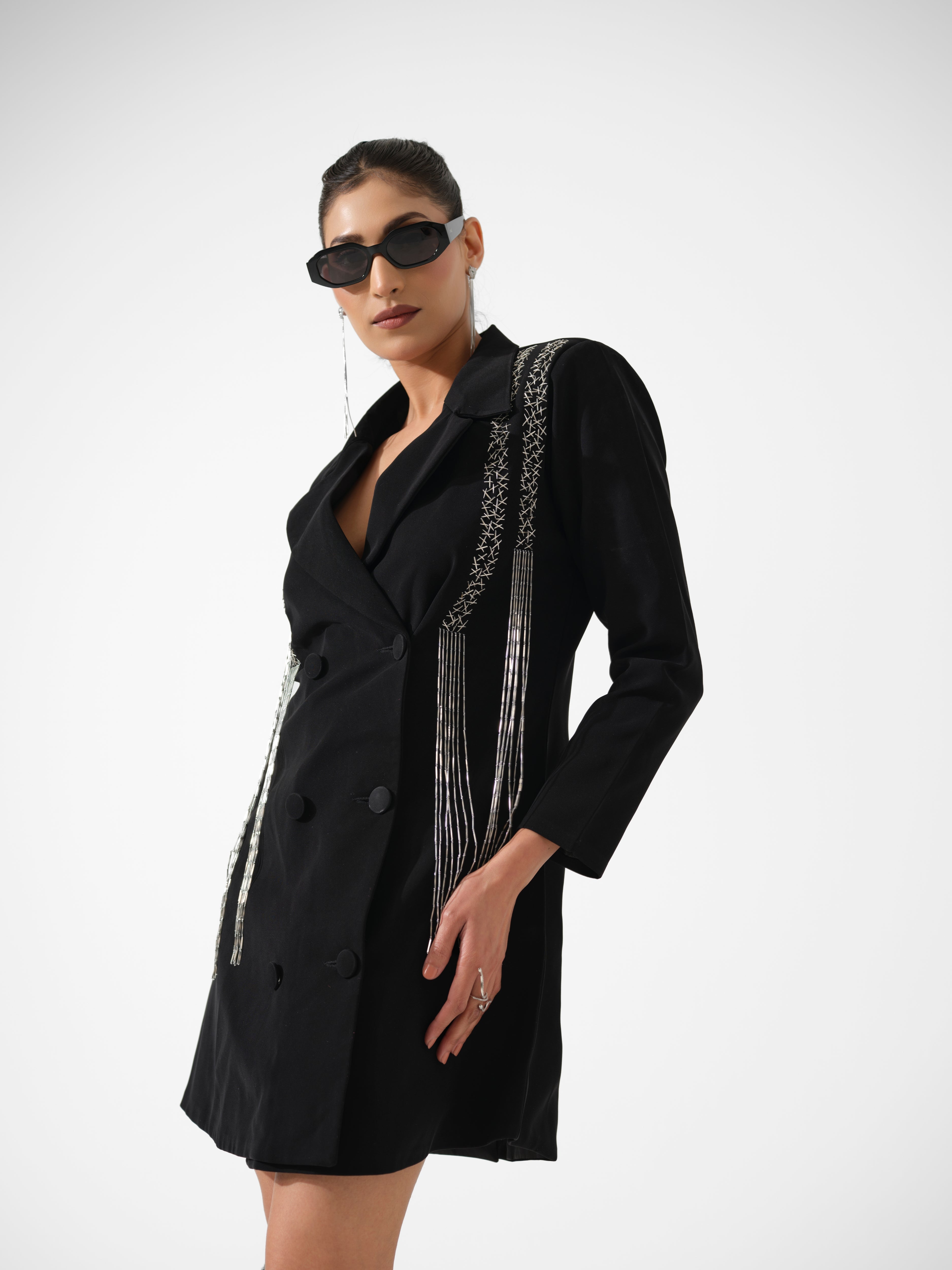 Bling Noir Blazer Dress