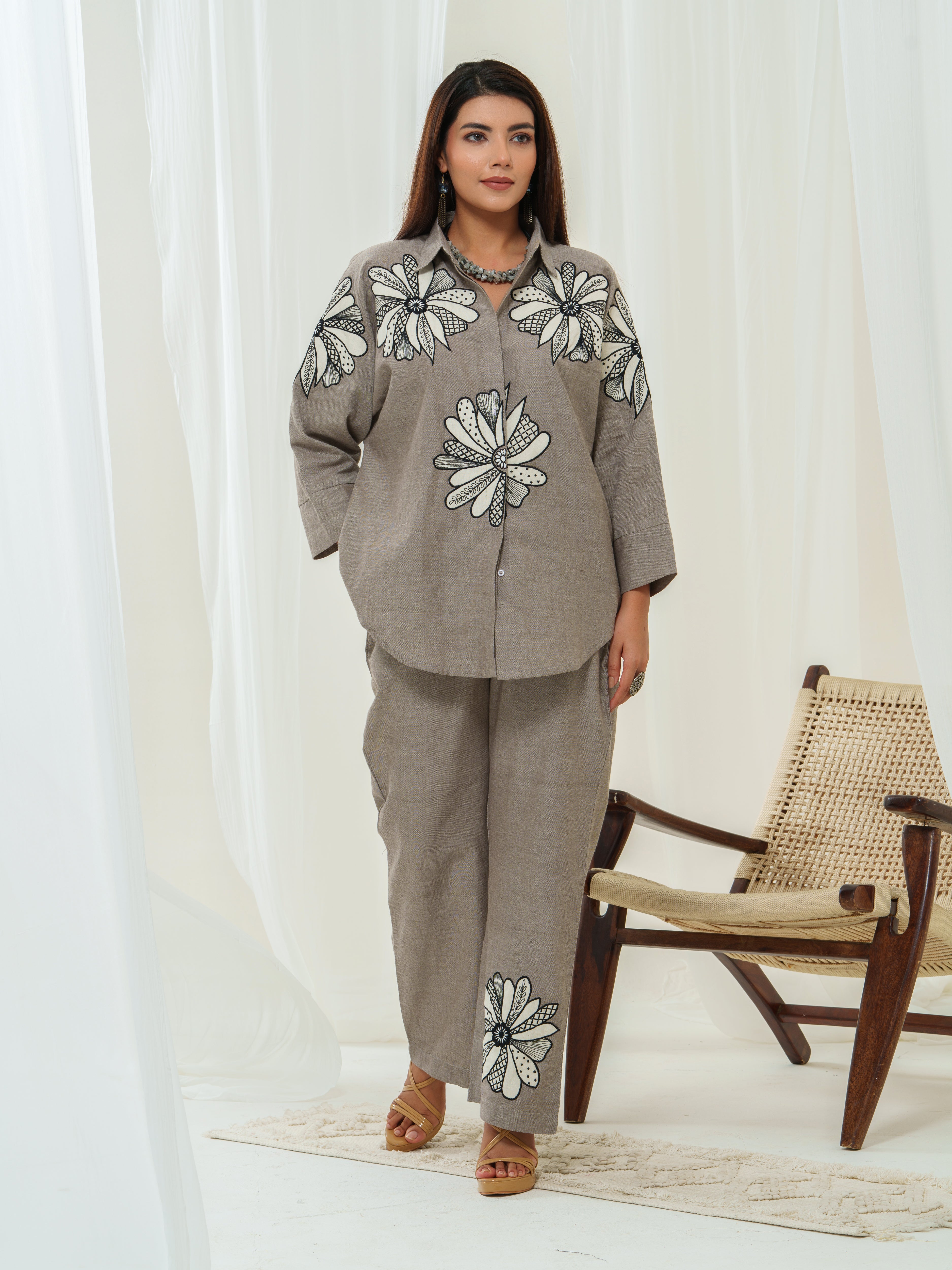 Ritzy appliquéd co-ord set