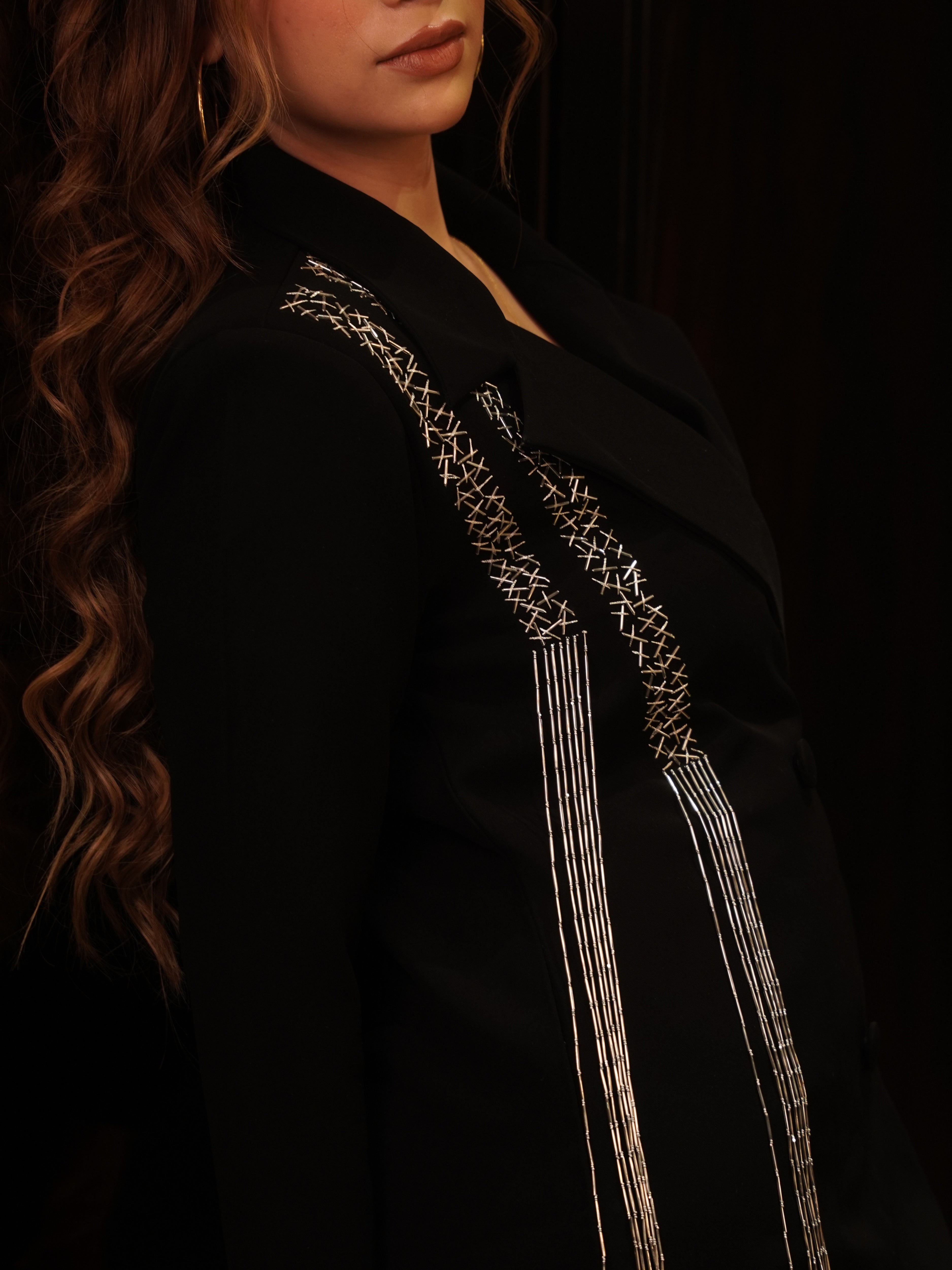 Bling Noir Blazer Dress