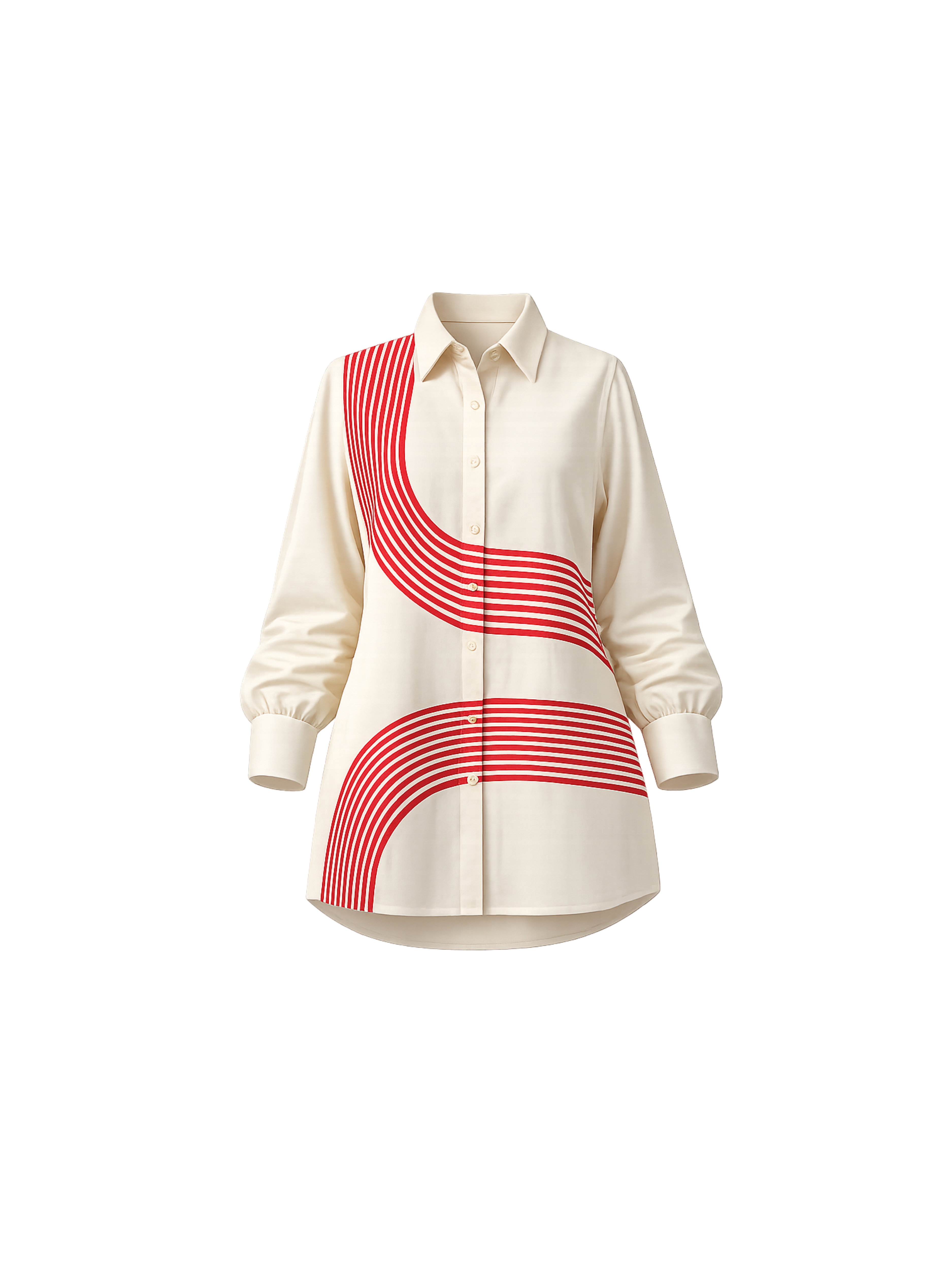 Rhythm Line Appliquéd Shirt for Women