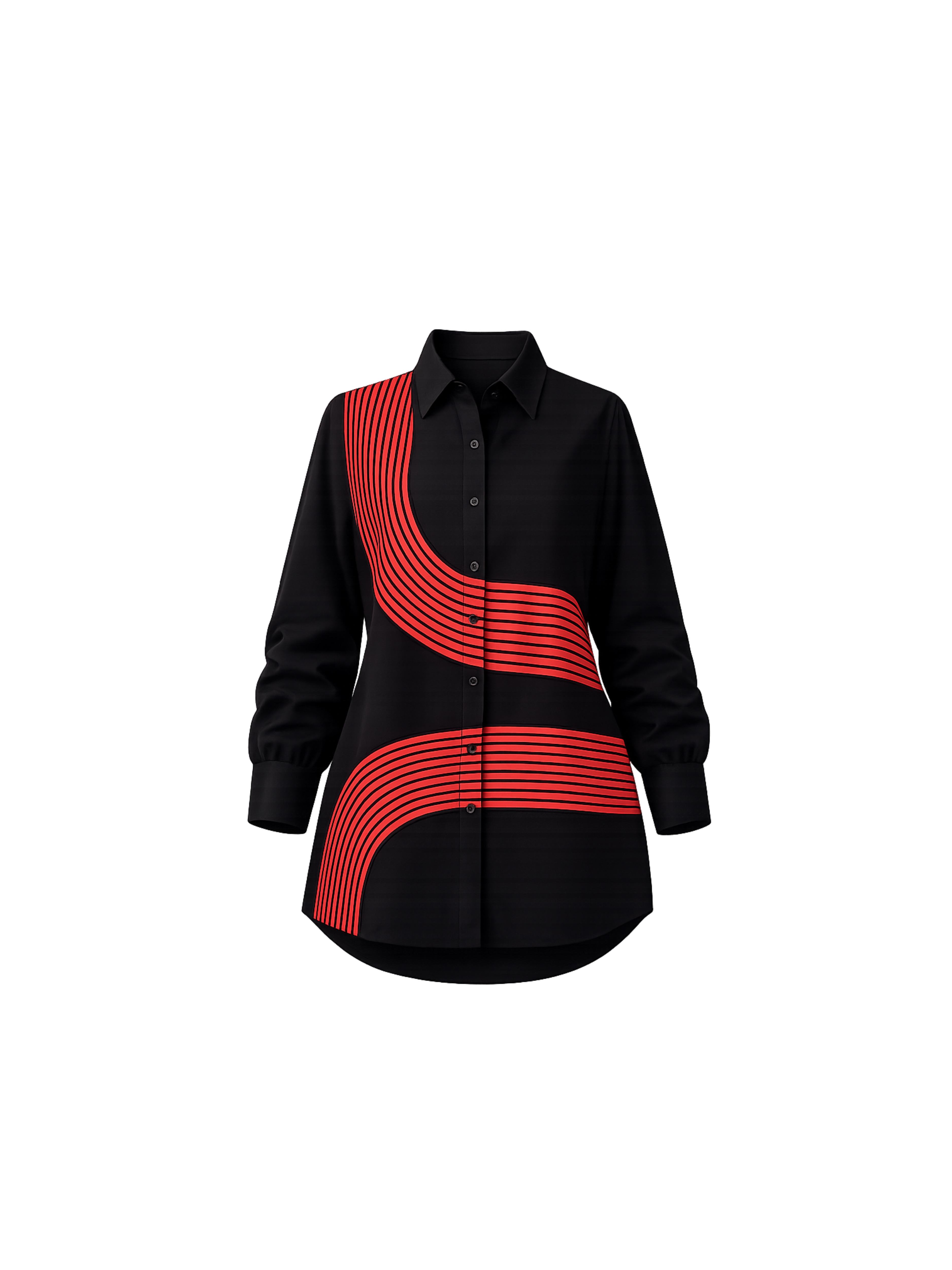 Rhythm Line Appliquéd Shirt for Women