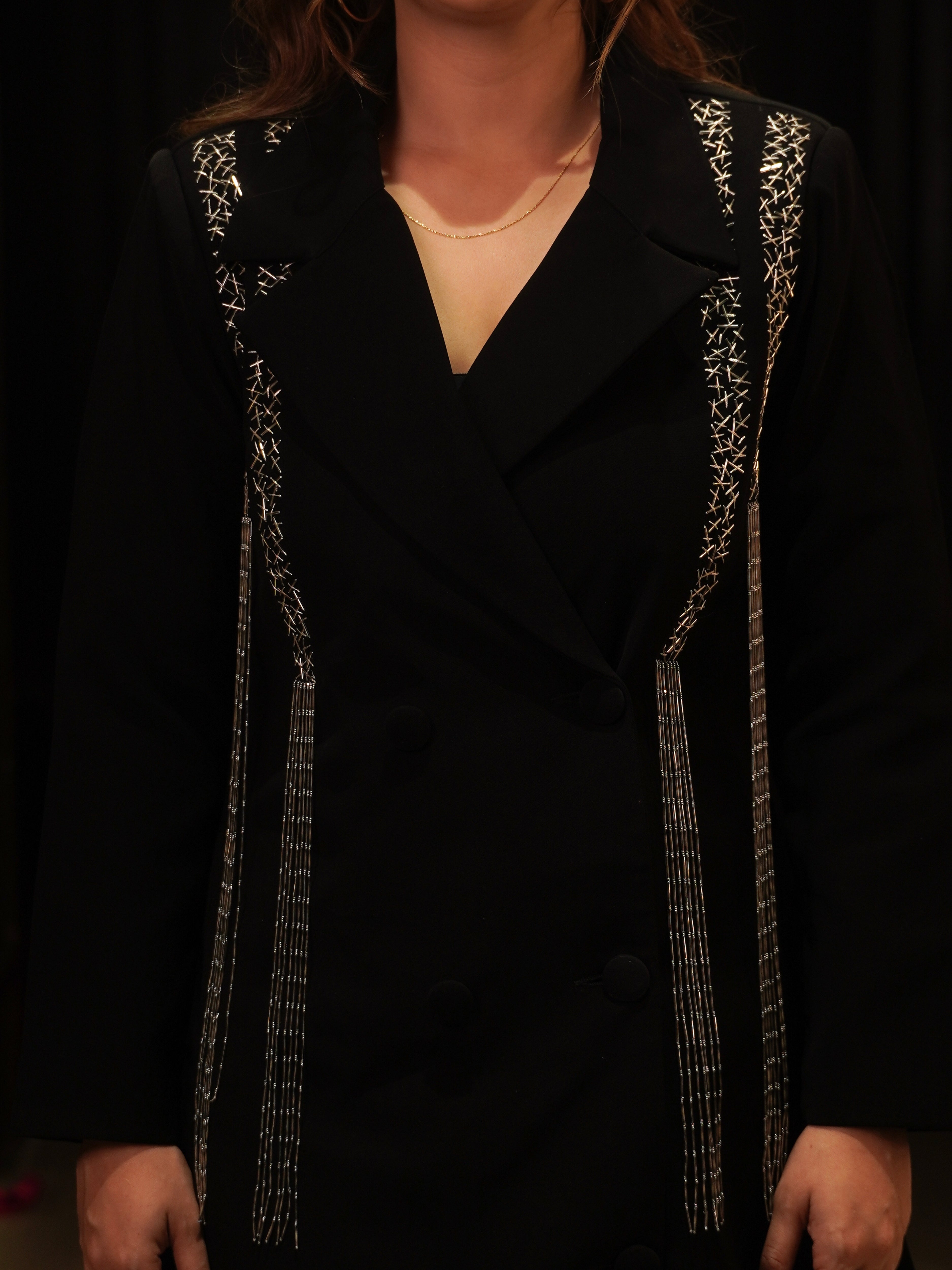 Bling Noir Blazer Dress