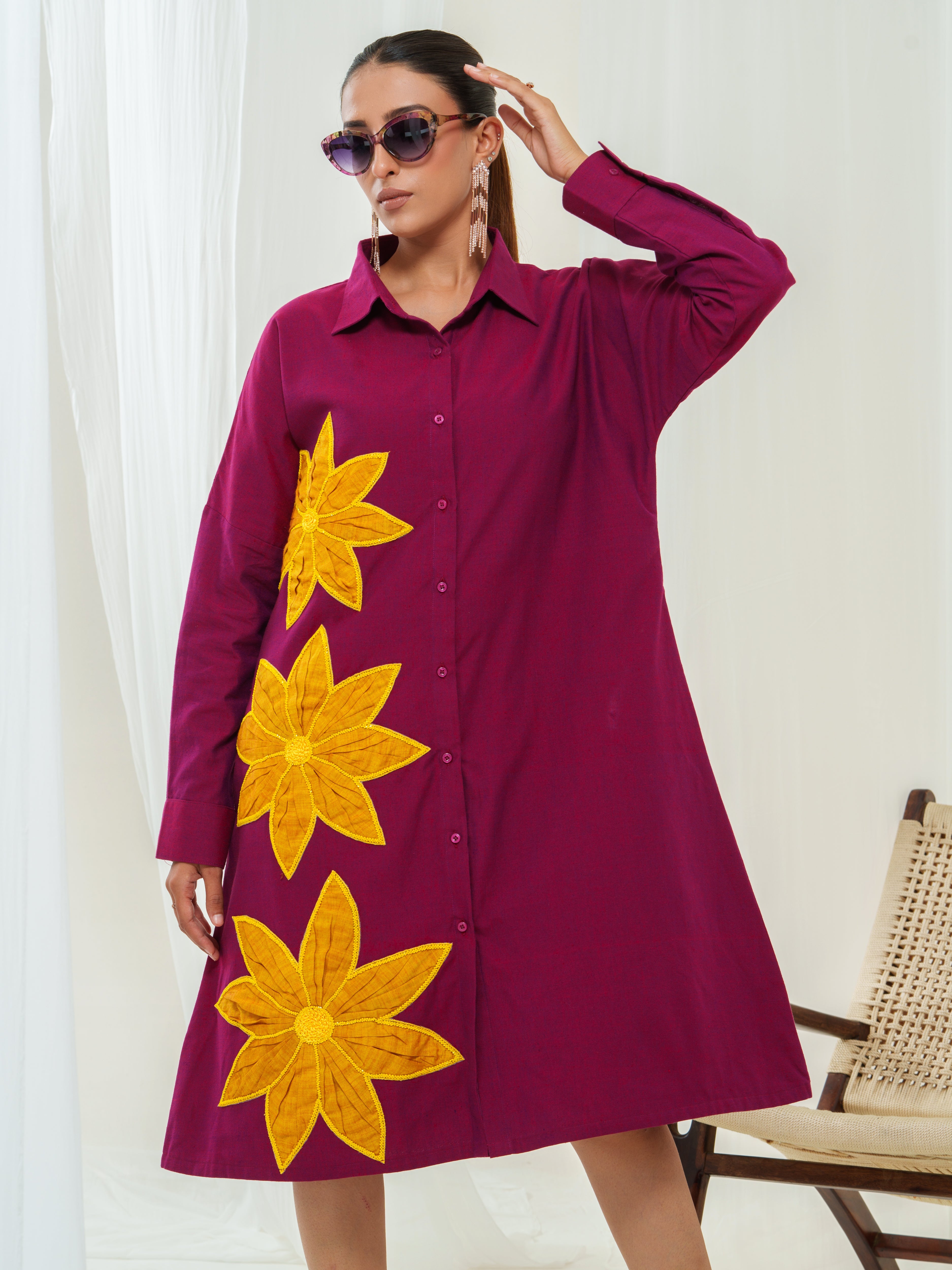 Safron Aura Shirt Dress