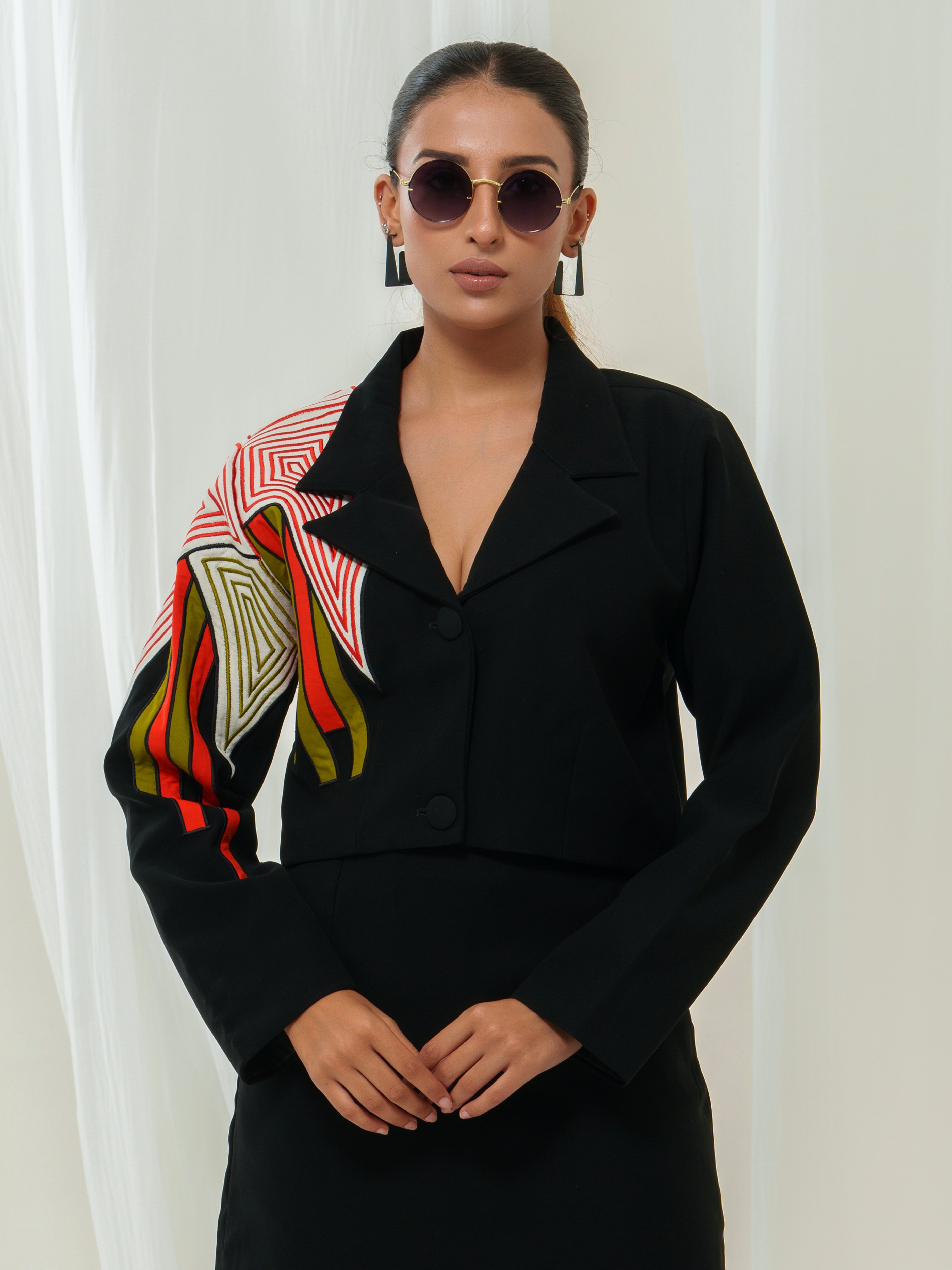 Asymmetric Blazer Skirt Dress