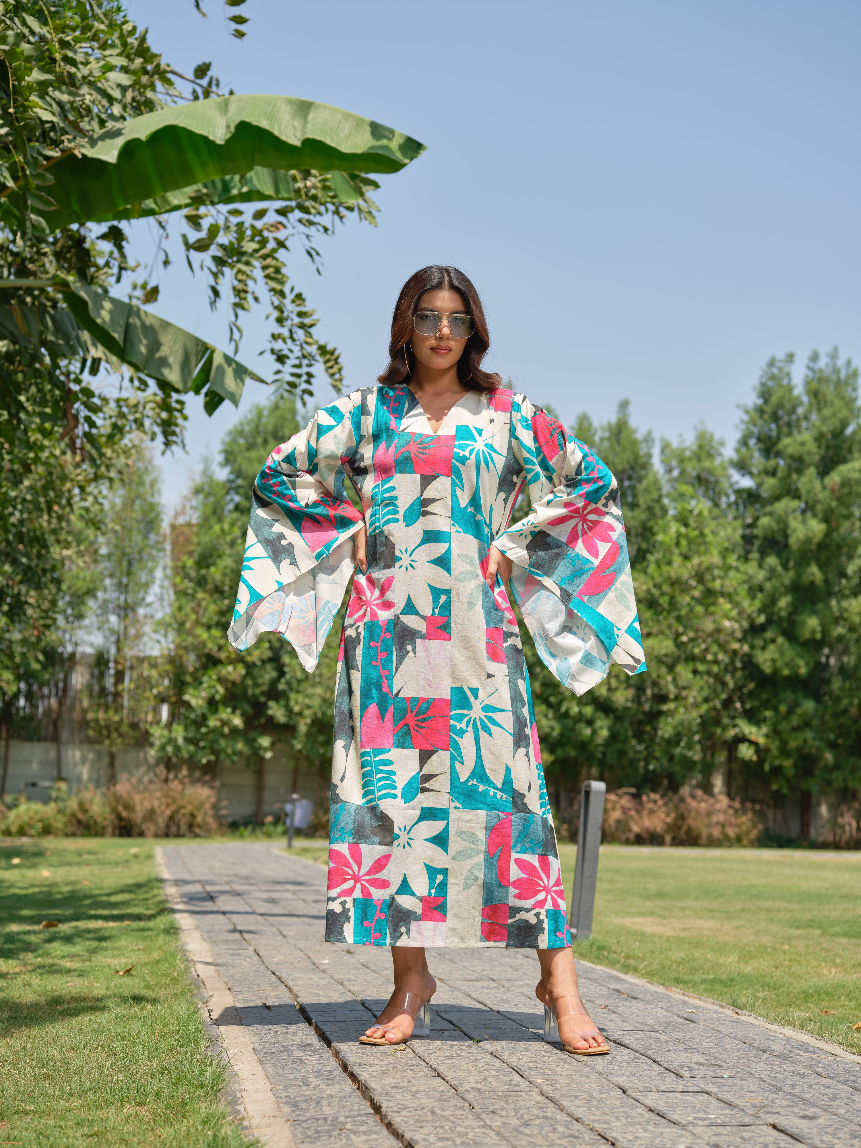 Aqua Flora Kaftan