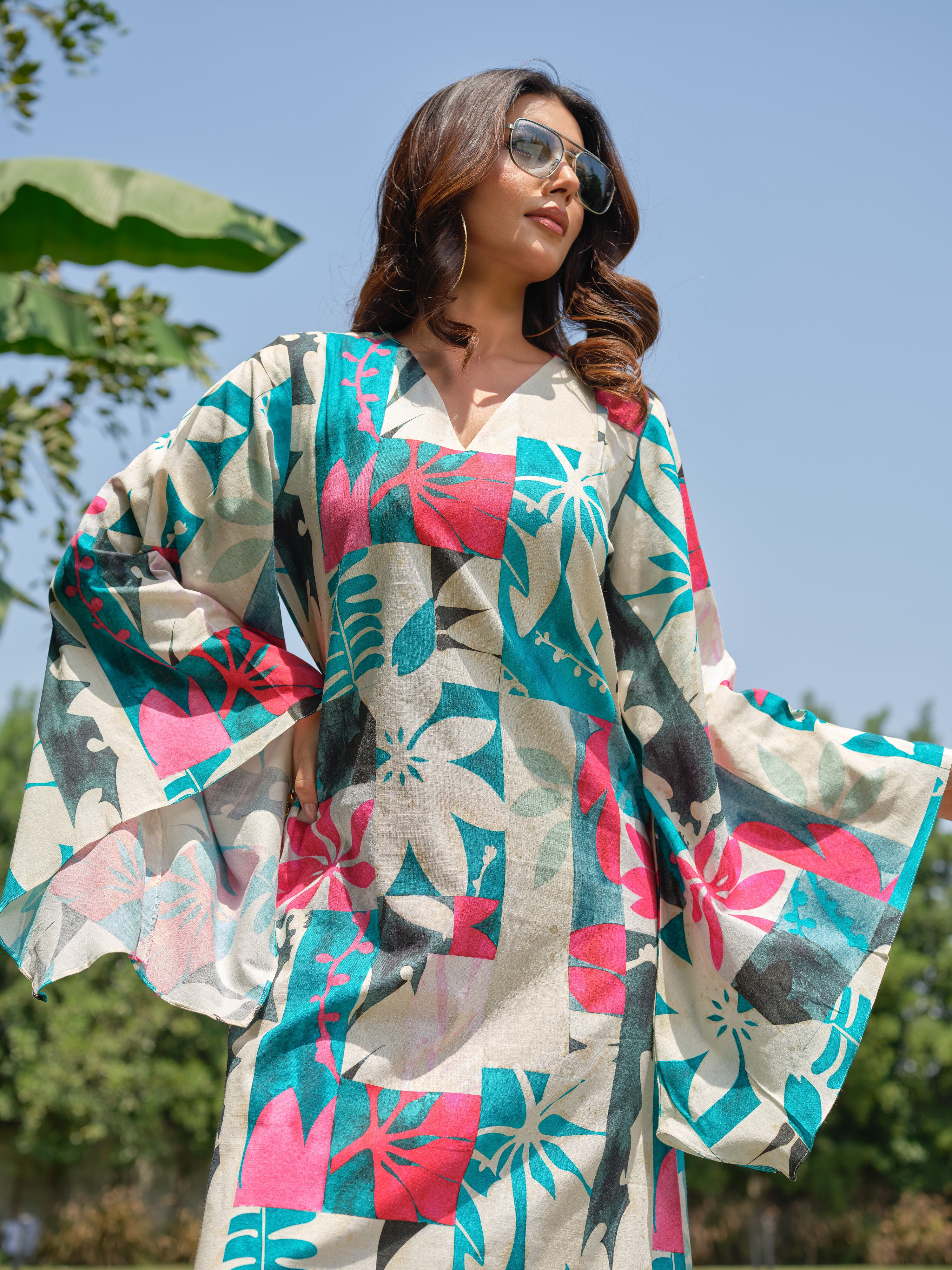 Aqua Flora Kaftan