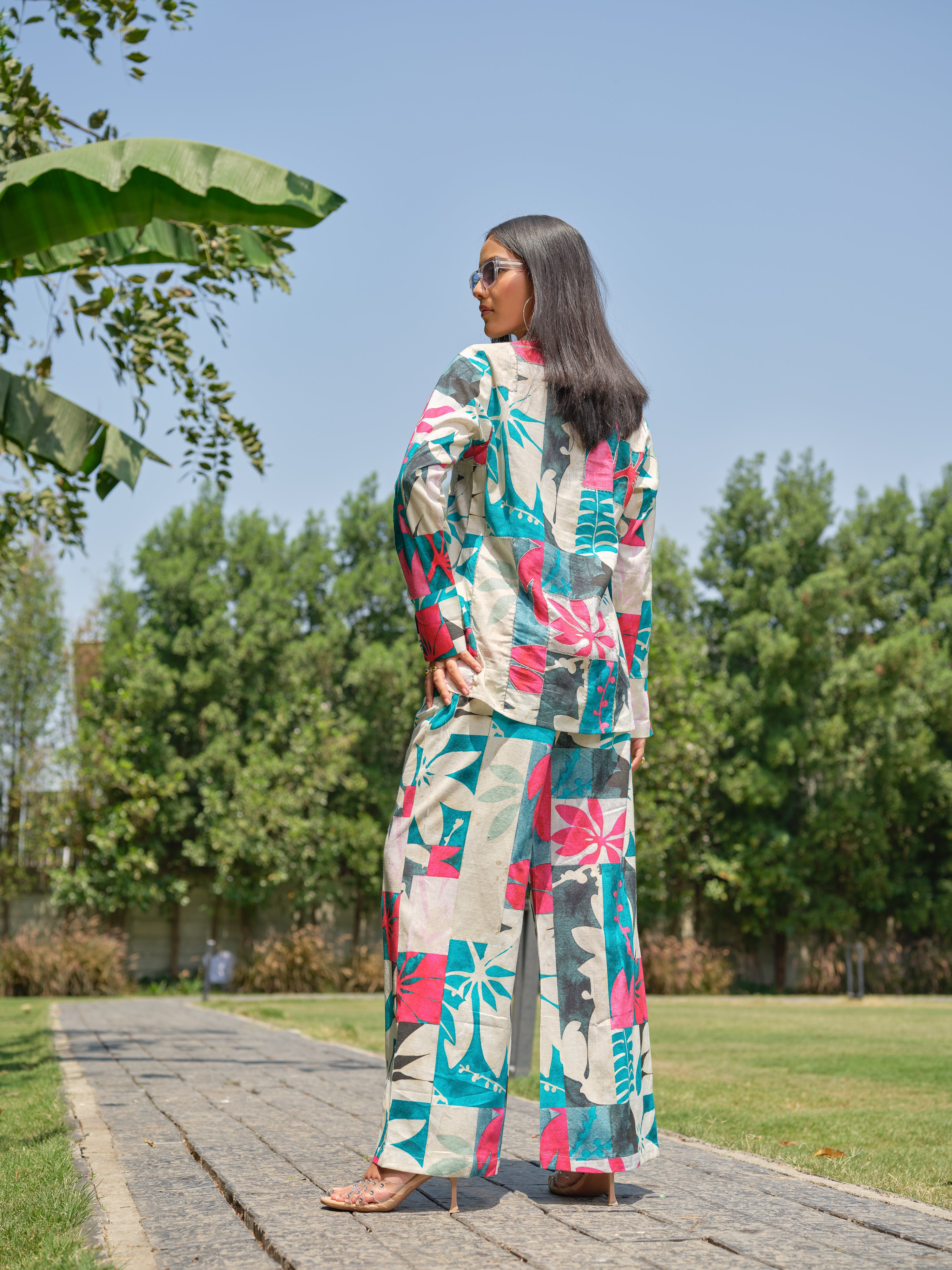 Tropical Patch Printed Co-ord Set for Women