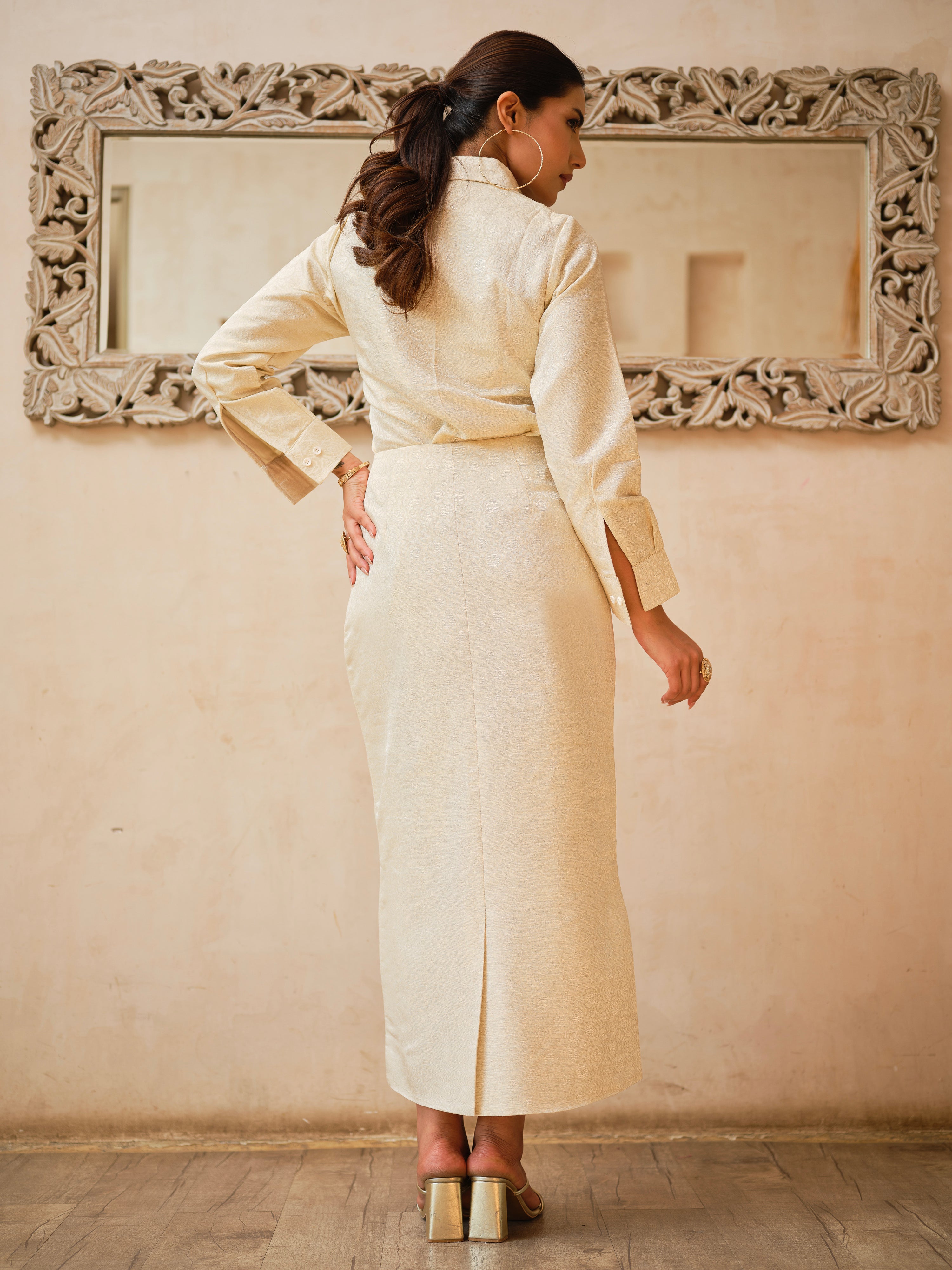 Antique Luxe Shirt & Skirt Set