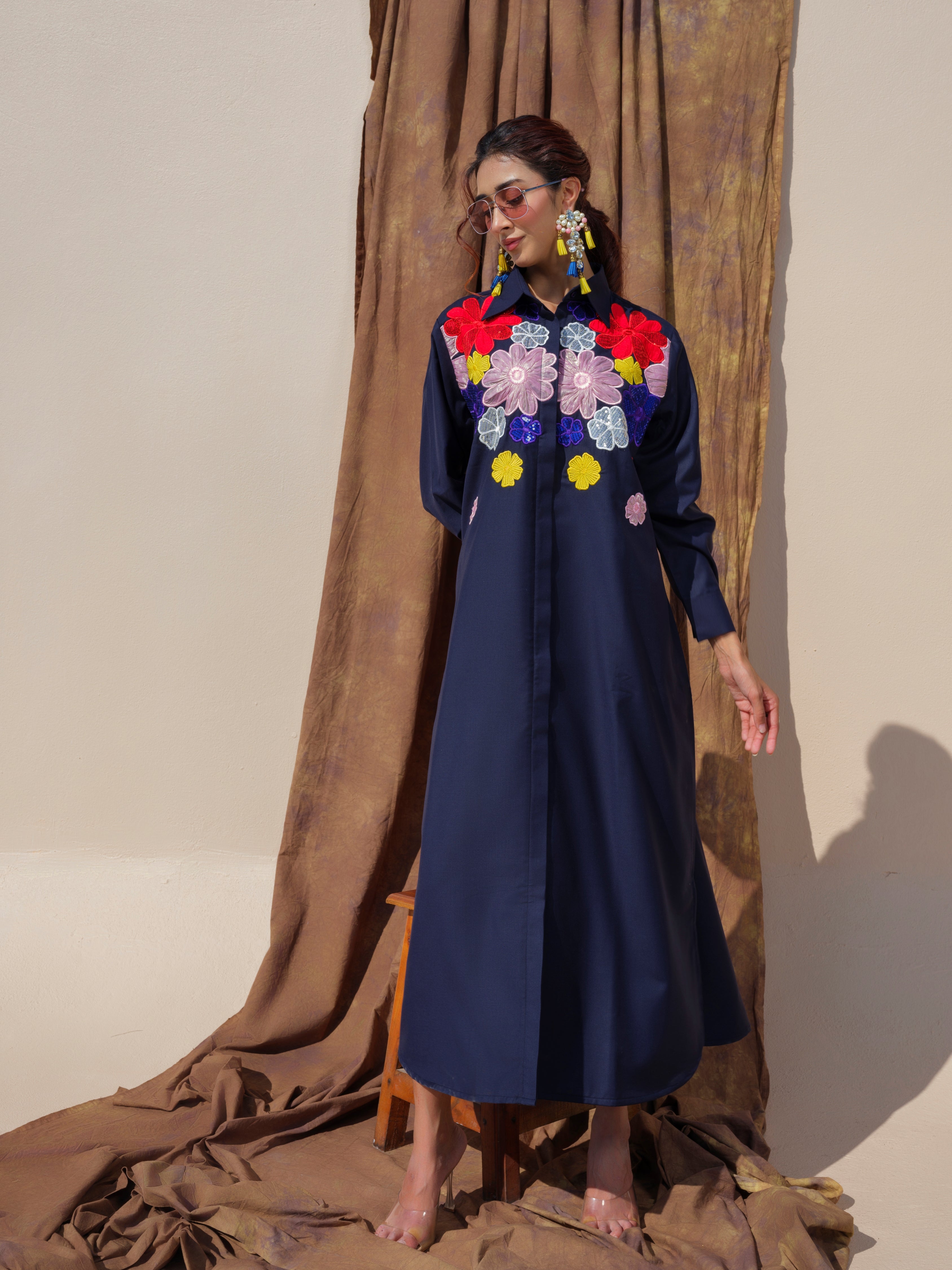 Mosaic Glow  Shirt dress