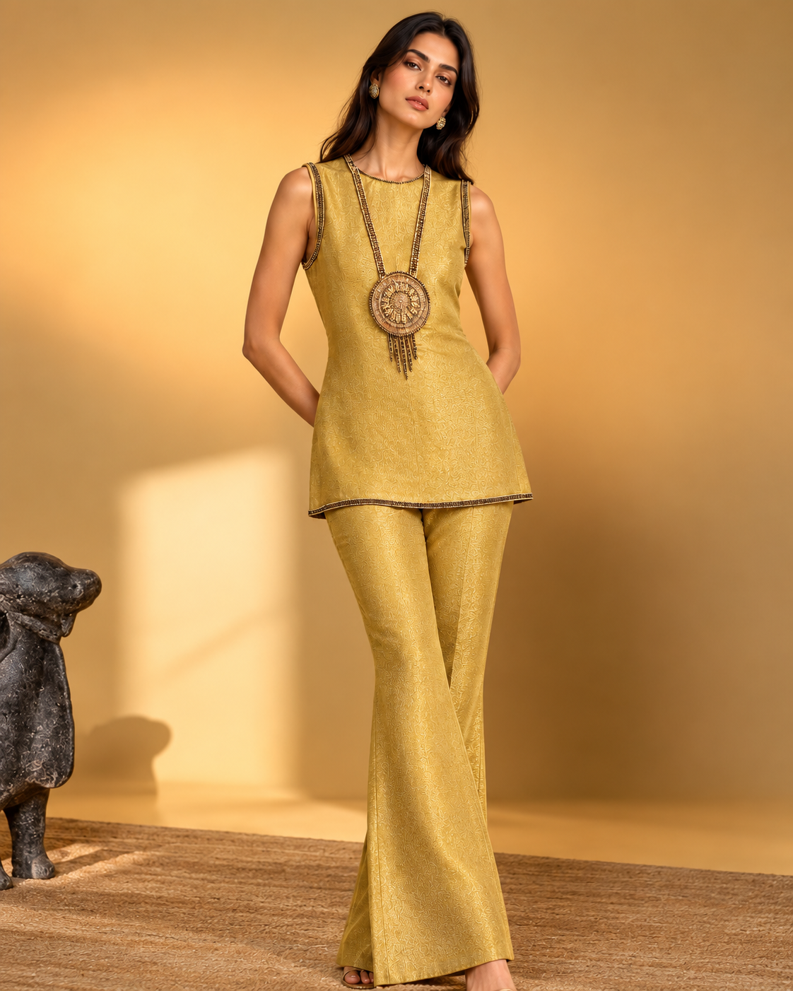 Maher gold Co-ord Set
