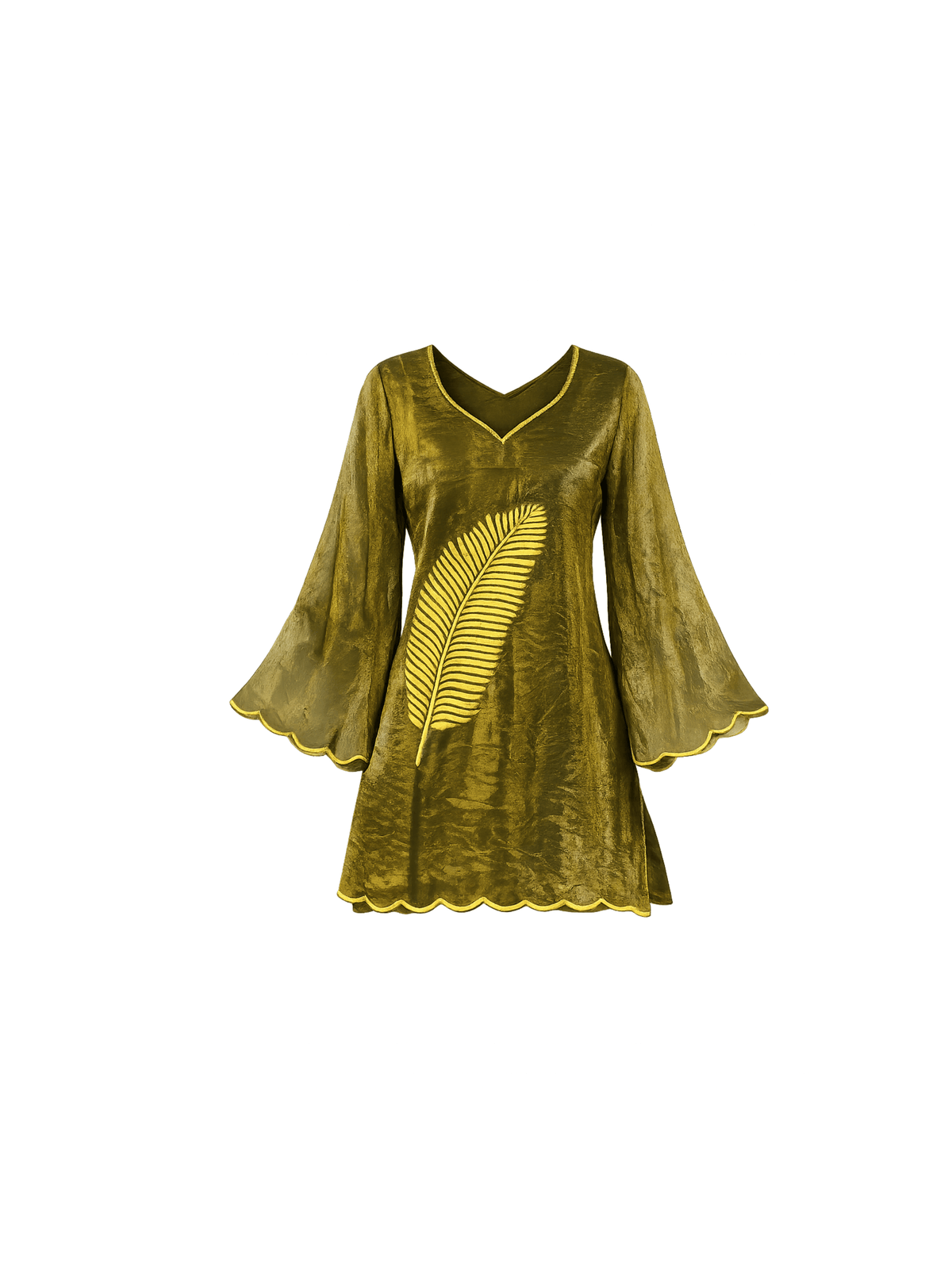 This elegant kurta features delicately hand-painted leaf motifs that celebrate the beauty of nature. Inspired by the vibrant hues of a botanical garden, it blends artistic expression with refined craftsmanship, creating a timeless and distinctive look.
