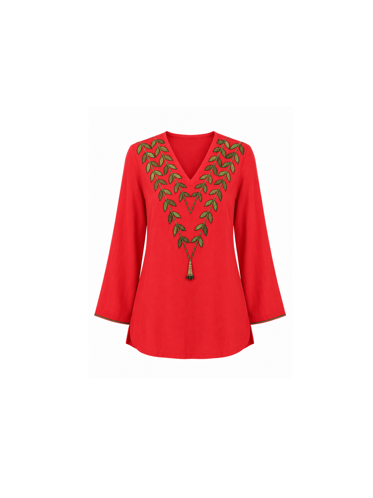 This elegant kurta features delicately hand-painted leaf motifs that celebrate the beauty of nature. Inspired by the vibrant hues of a botanical garden, it blends artistic expression with refined craftsmanship, creating a timeless and distinctive look.