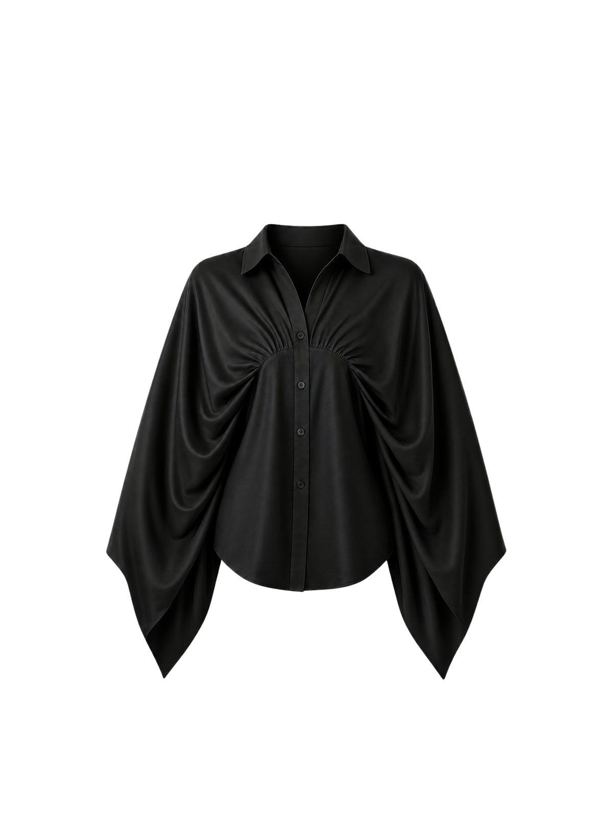 This elegant Shirt is crafted from premium natural crepe fabric, offering a soft texture and graceful drape. The designer shirt features a flowy silhouette that adds movement and sophistication to the overall look. With its comfortable fit and refined finish, this Shirt is a perfect blend of modern style and effortless elegance ideal for both casual outings and special occasions.