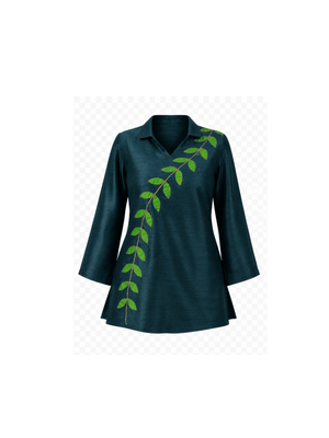 This elegant kurta features delicately hand-painted leaf motifs that celebrate the beauty of nature. Inspired by the vibrant hues of a botanical garden, it blends artistic expression with refined craftsmanship, creating a timeless and distinctive look.