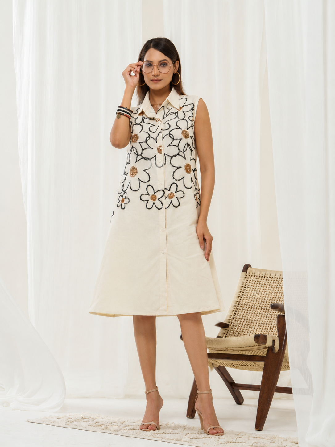 Playful threads shirt dress