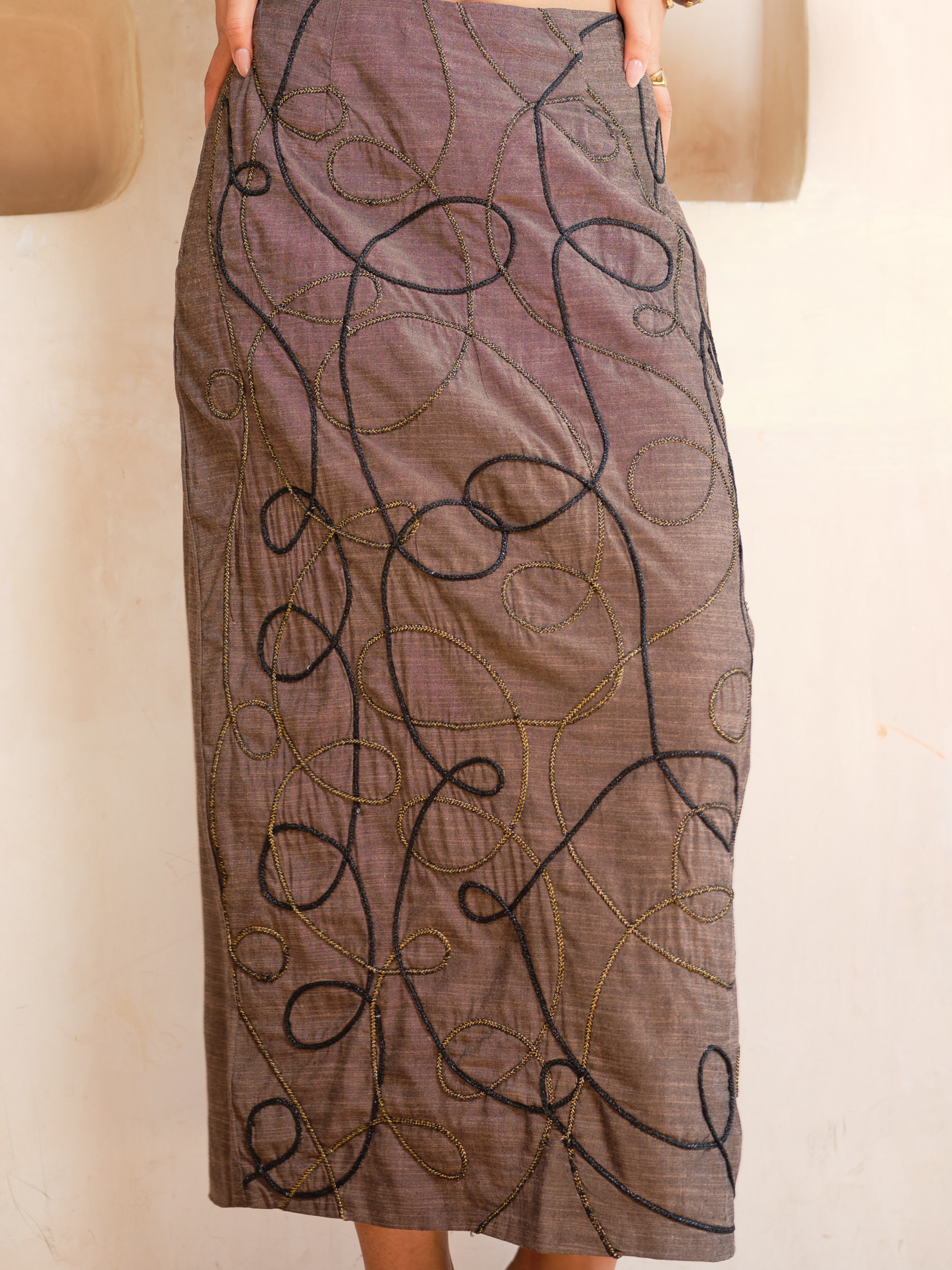 Rustic Flow Skirt Set for Women