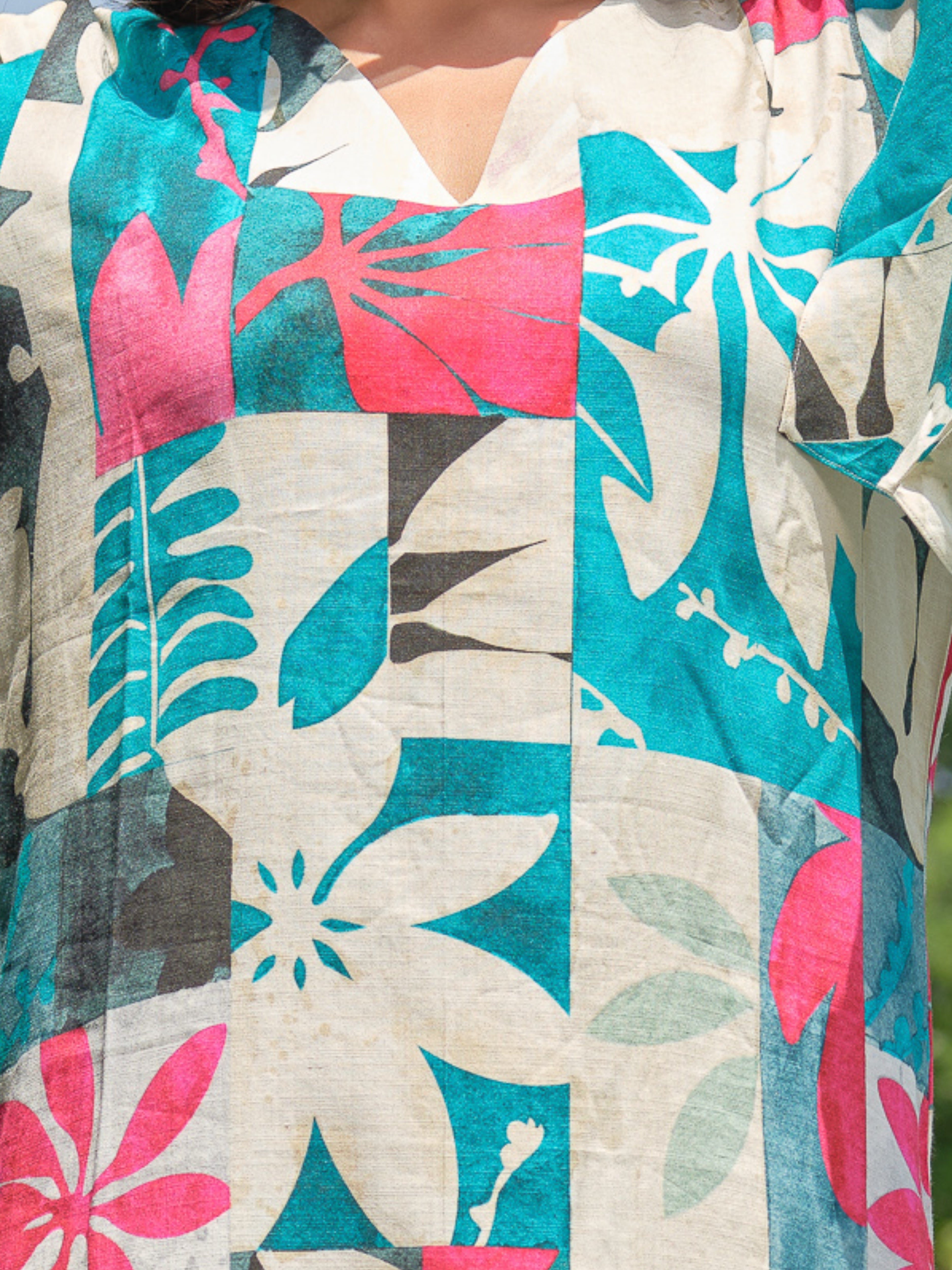 Aqua Flora Printed Kaftan for Women
