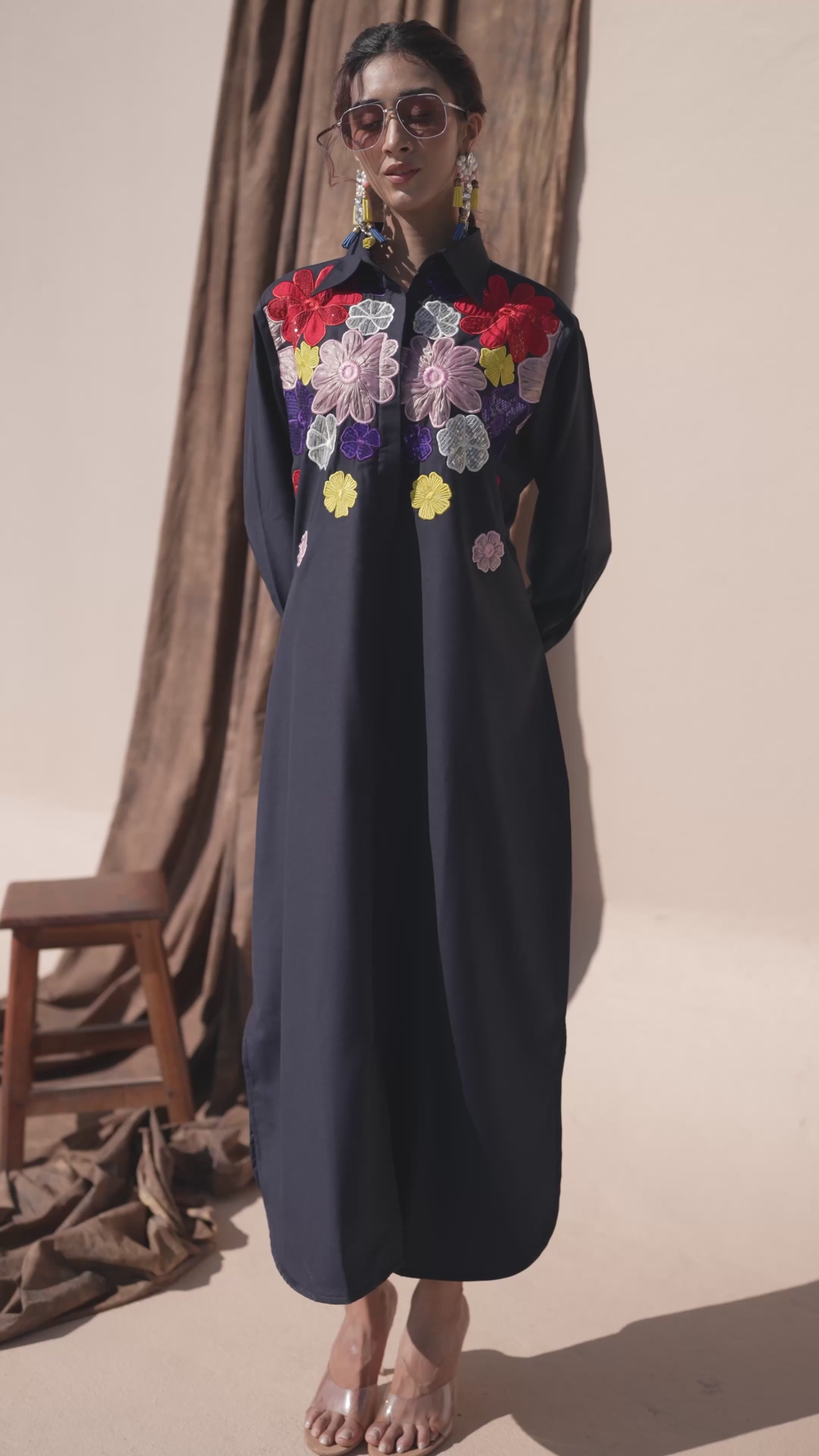 Mosaic Glow  Shirt dress