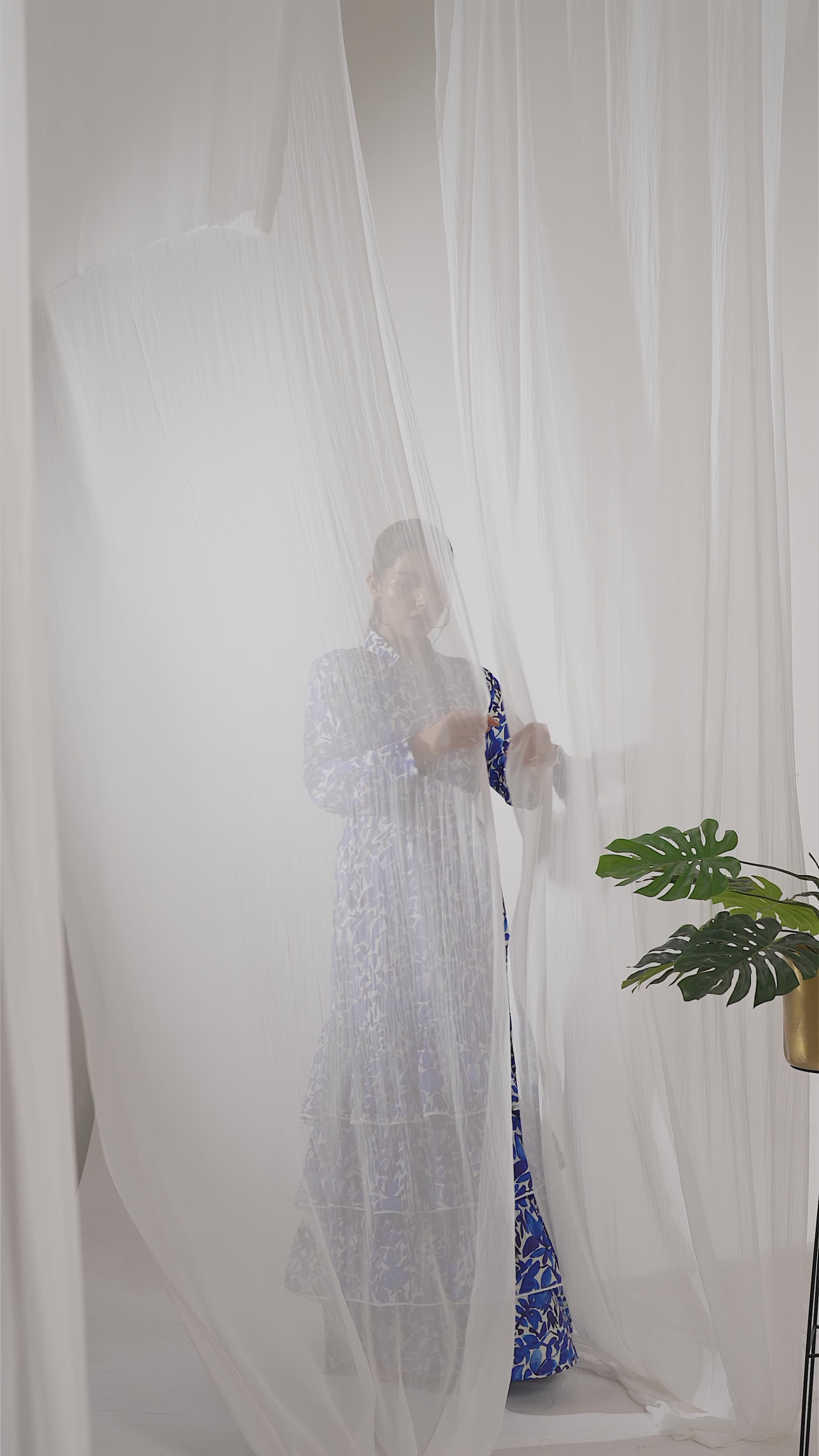 Blue Medow Three Tiered  Dress