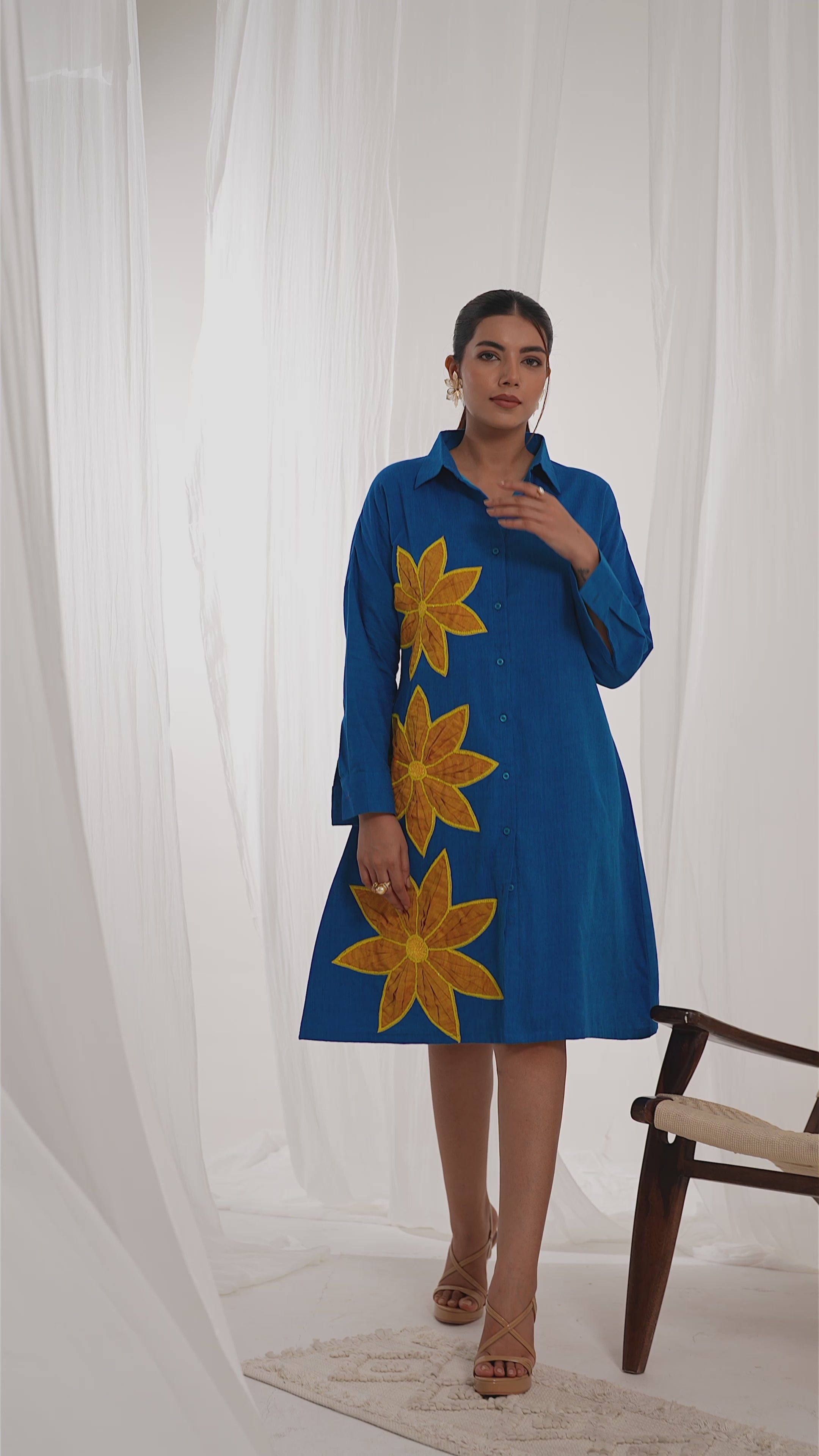 Safron Aura Shirt Dress