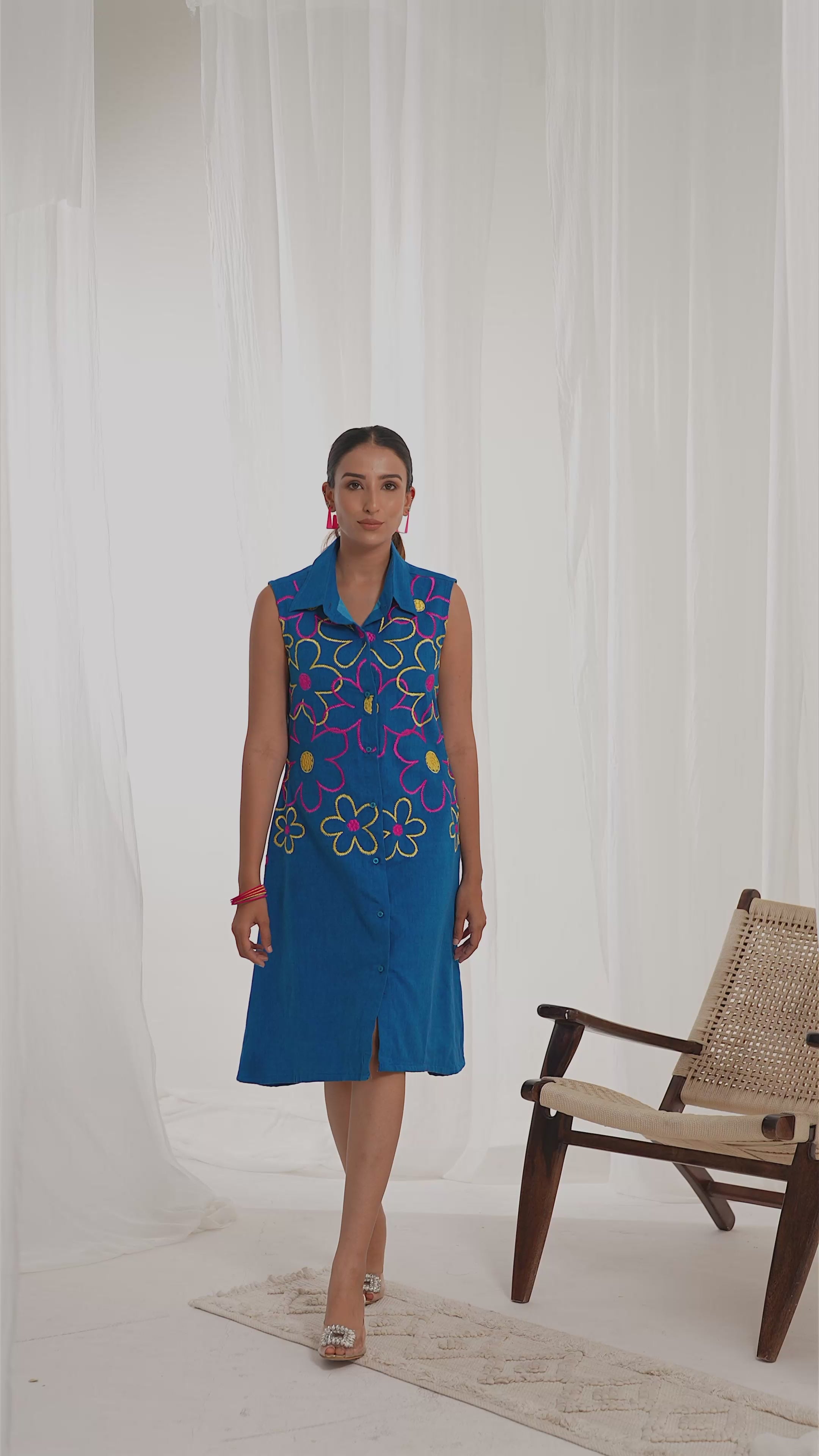 Playful threads shirt dress